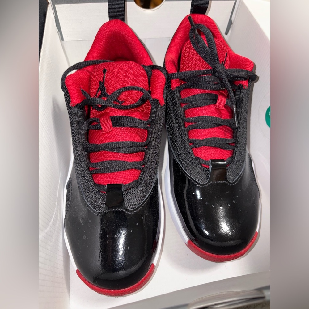 Jordan Kids Black and Red Sneakers